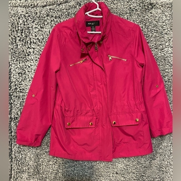 - Women’s Hot Light pink  spring Windbreaker Coat Size Petite Small - Picture 1 of 5
